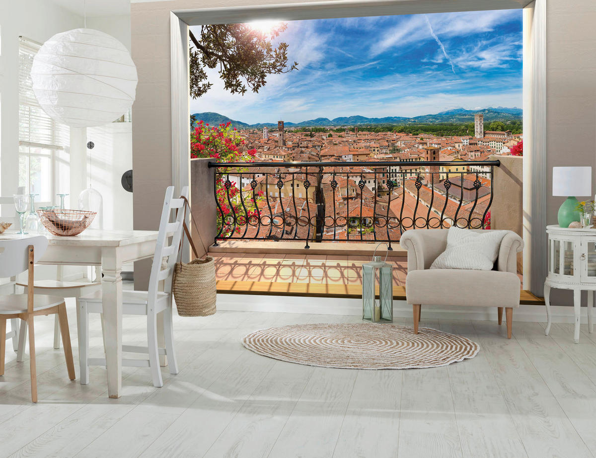 Komar Fototapete Balcony B/L: ca. 368x248 cm Balcony - (368,00/248,00cm) - Komar