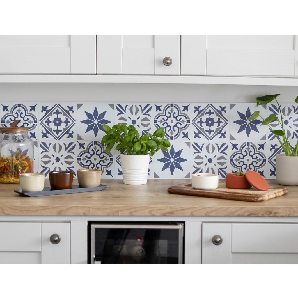 Thumbnail - d-c-fix Wandfliese selbstklebend blau B/L: ca. 15,25x15,25 cm