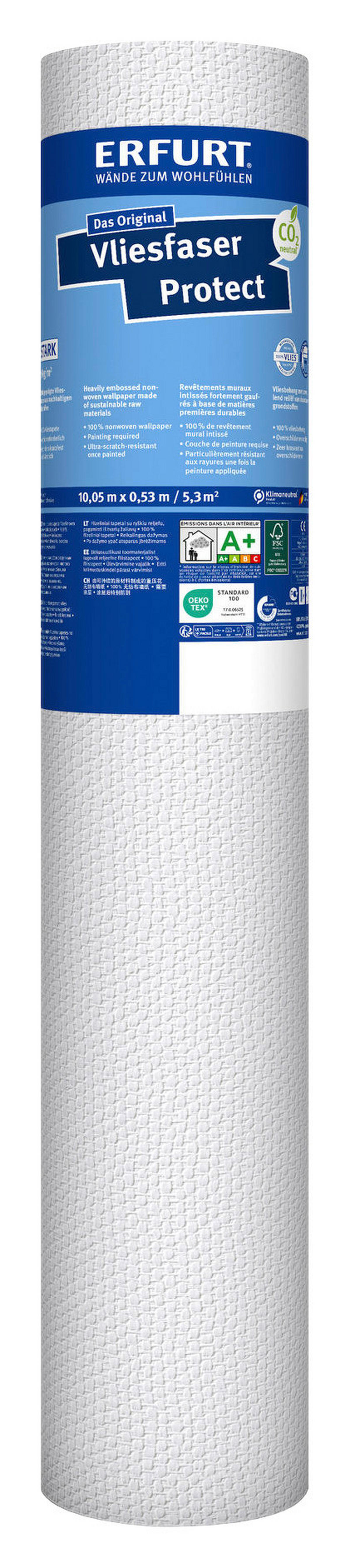 Erfurt Vliestapete Protect Protect weiß B/L: ca. 53x1005 cm Protect - weiß (53,00/1005,00cm) - Erfurt