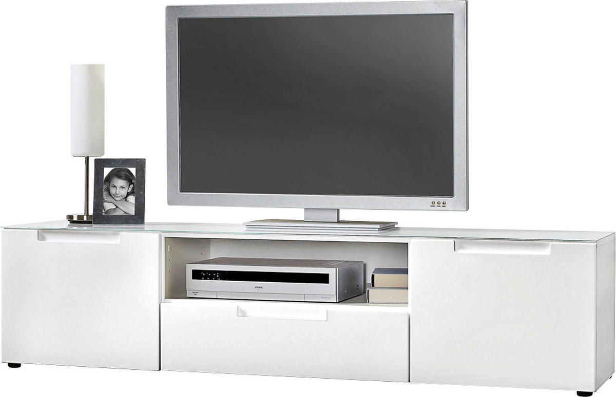 TV-Lowboard Mailand 6 weiß weiß Hochglanz B/H/T: ca. 168x41x40 cm Mailand 6 - weiß (168,00/41,00/40,00cm)