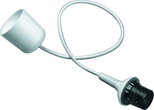 Trio Pendelleuchte weiß Kunststoff E27 1 Brennstellen Schnurpendel_Paper - weiß - TRIO