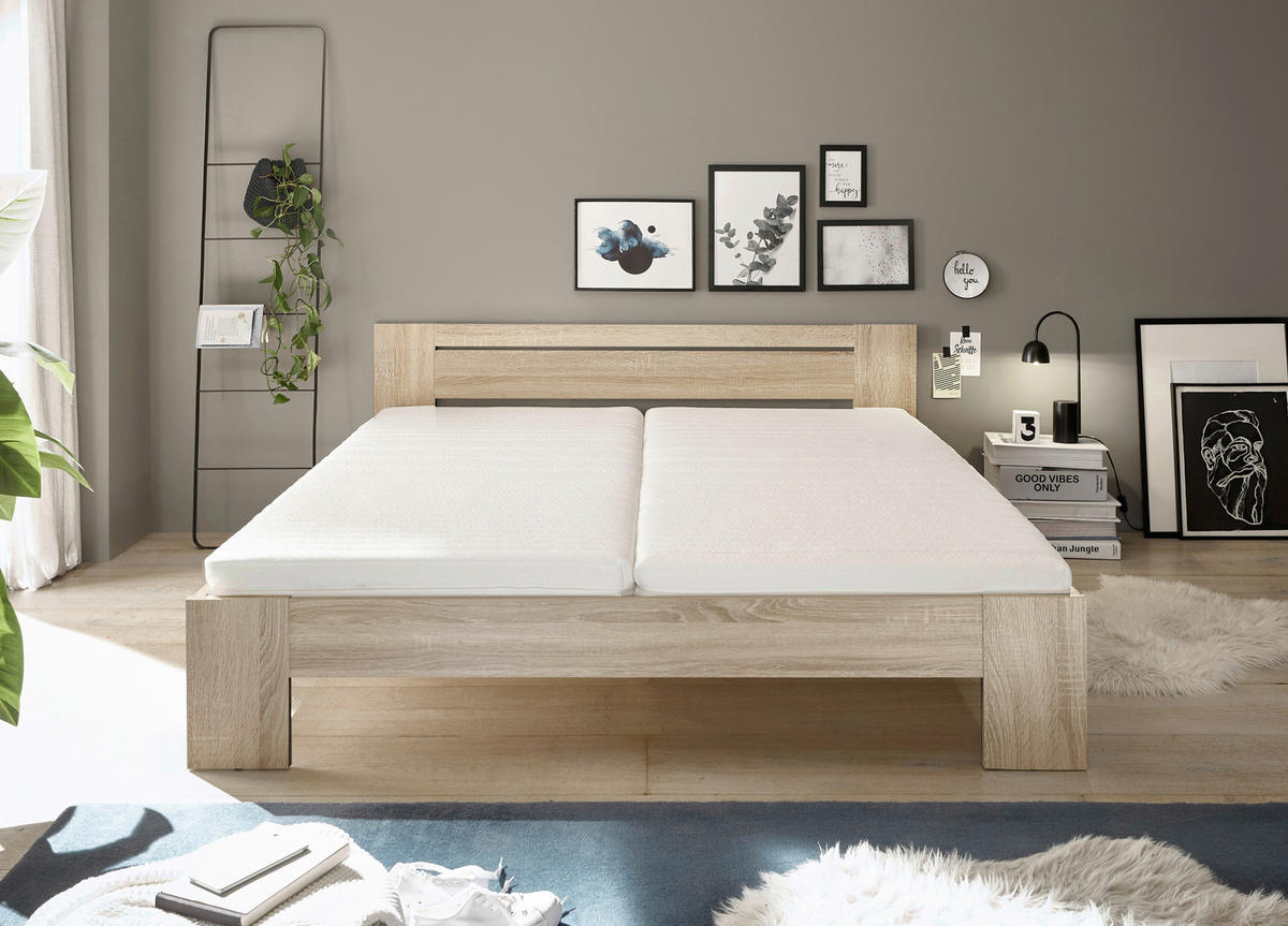 Futonbett Cannes Eiche Sonoma Nachbildung Liegefläche B/L: ca. 180x200 cm Cannes - Eiche (185,00/71,00/204,00cm)