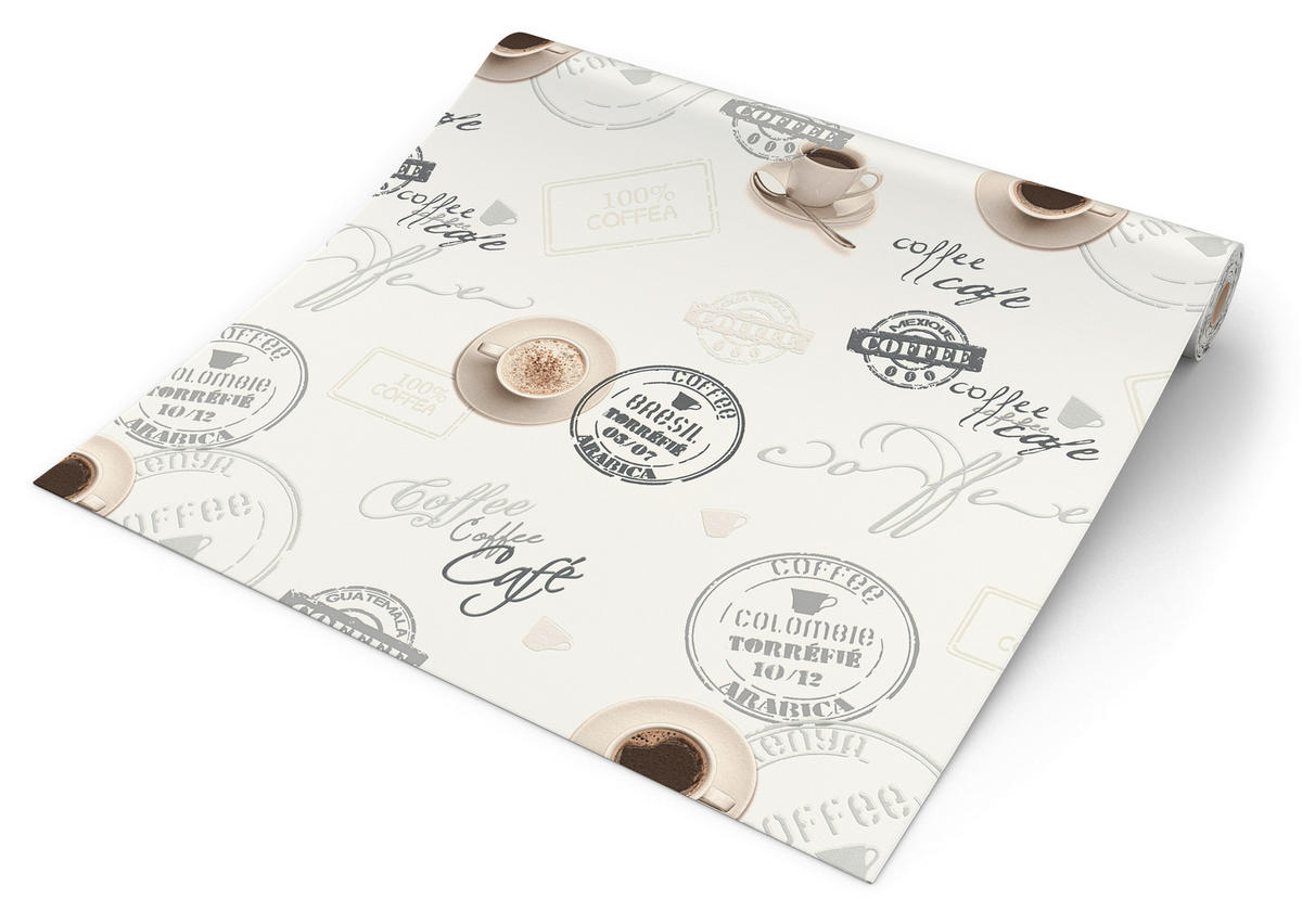 Vinyltapete Coffee beige B/L: ca. 53x1005 cm Vinyltapete_94308-1 - beige (53,00/1005,00cm)