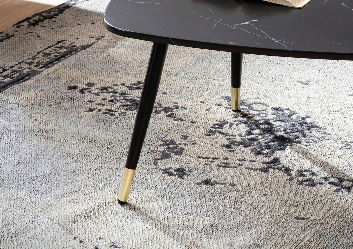 Couchtisch schwarz Marmor Optik B/H/T: ca. 90x41x60 cm Couchtisch - schwarz (90,00/41,00/60,00cm) - Wohnling
