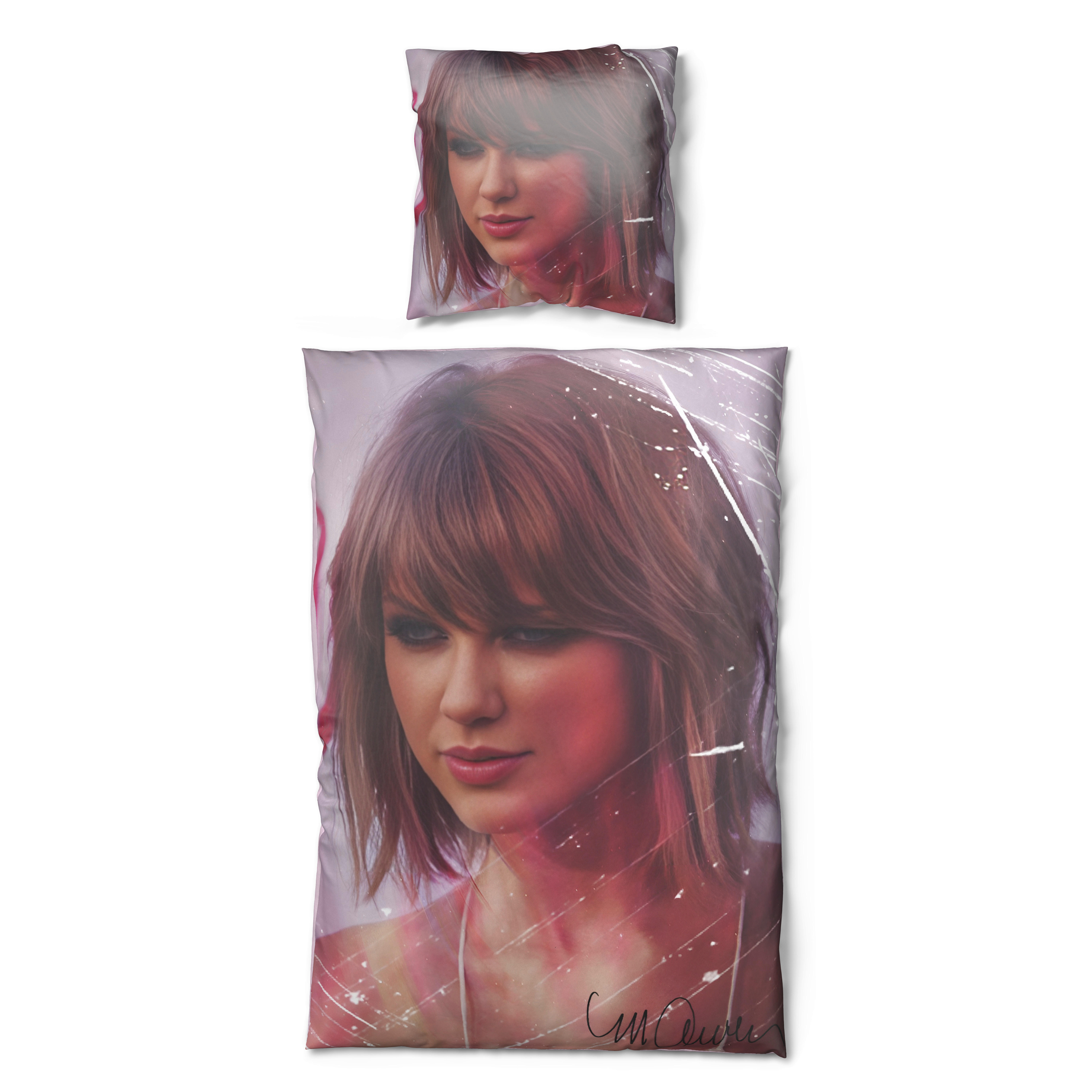 Microfaser Bettwäsche Satin Bettwäsche-Microfaser Taylor Swift1 - multicolor (135,00/200,00cm)