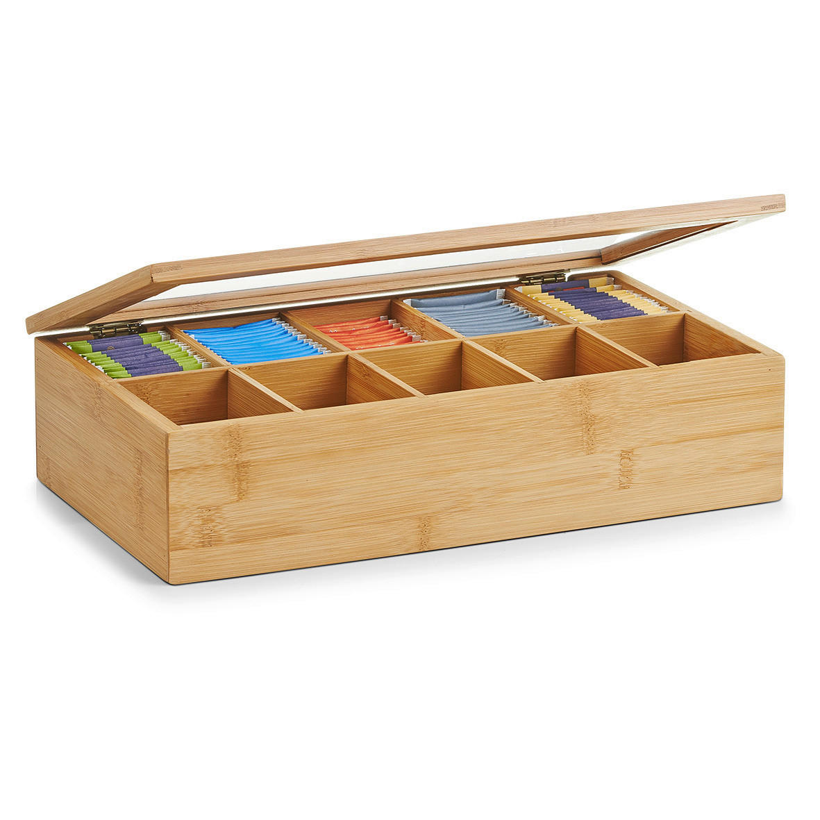 Zeller Teebeutelbox natur Bambus B/H/L: ca. 20x9x36 cm Teebeutelbox - natur (36,00/20,00/9,00cm) - Zeller