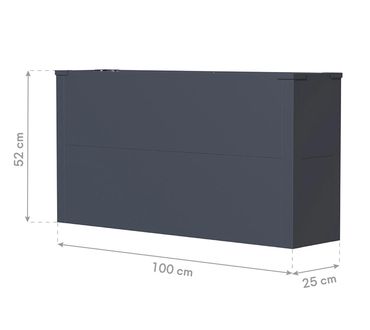 Westmann Pflanzkasten Talus anthrazit Metall B/H/L: ca. 100x52x25 cm Talus - anthrazit (25,00/100,00/52,00cm) - Westmann