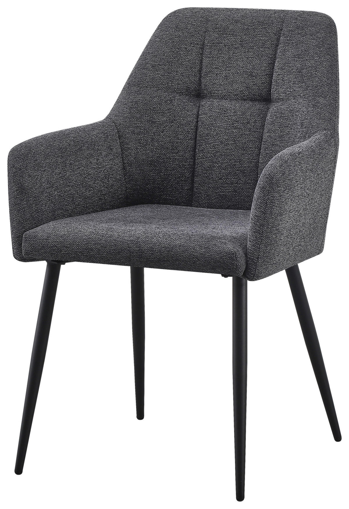 Armlehnstuhl Joe grau Webstoff B/H/T: ca. 58x85x62 cm Joe - schwarz/grau (58,00/85,00/62,00cm)