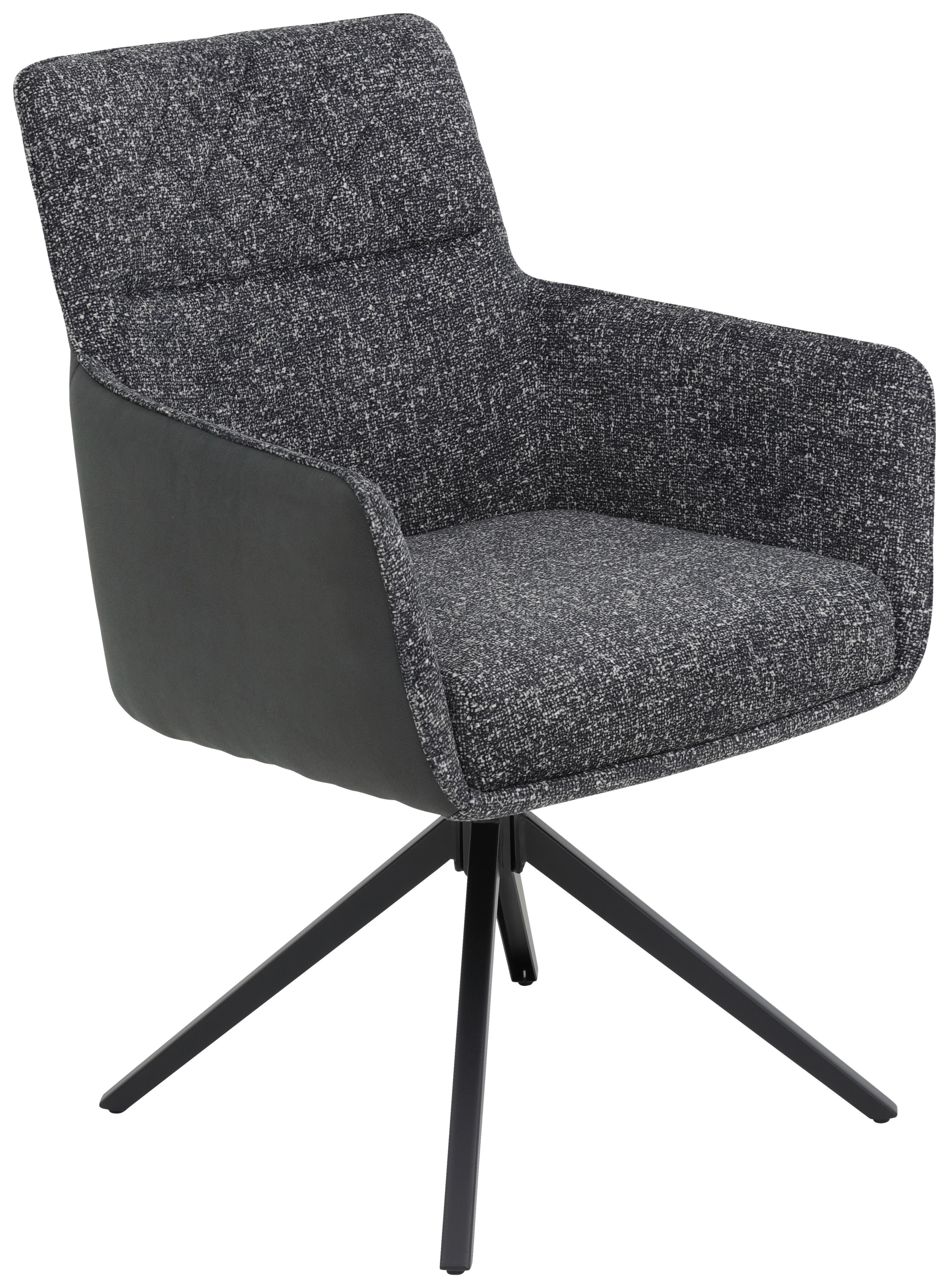 Sessel Udine, 2er-Set anthrazit Webstoff Microfaser B/H/T: ca. 62x90,5x66 cm Udine, 2er-Set - anthrazit (62,00/90,50/66,00cm) - Hela