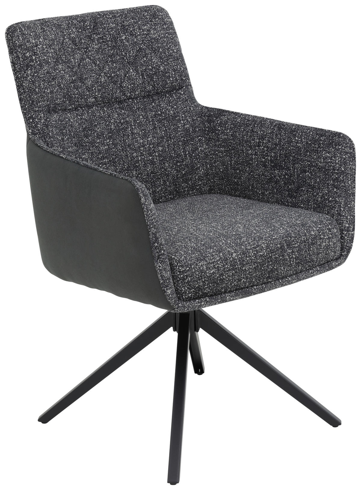 Sessel Udine, 2er-Set anthrazit Webstoff Microfaser B/H/T: ca. 62x90,5x66 cm Udine, 2er-Set - anthrazit (62,00/90,50/66,00cm) - Hela