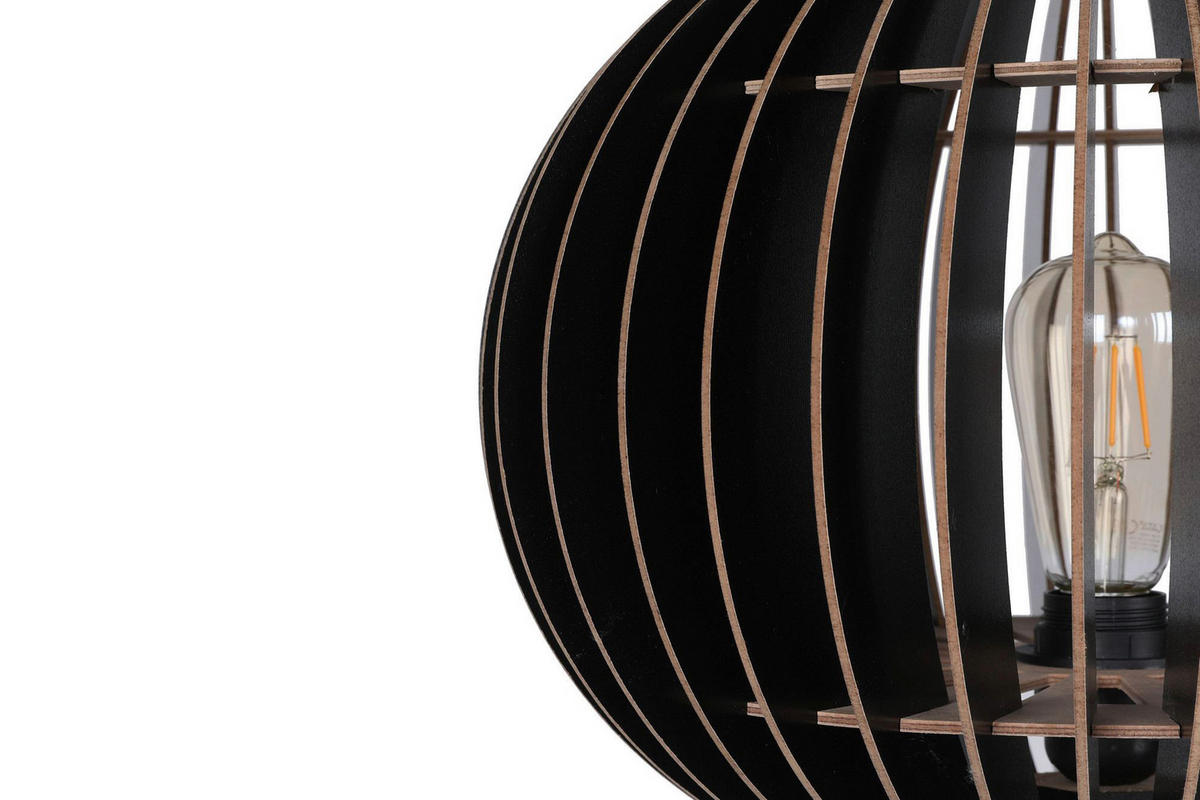 Opviq Stehleuchte schwarz MDF B/H/T/L/D: ca. 36x145x36x36x36 cm E27 1 Brennstellen Stehleuchte_192 - schwarz (36,00/36,00/145,00cm) - Opviq