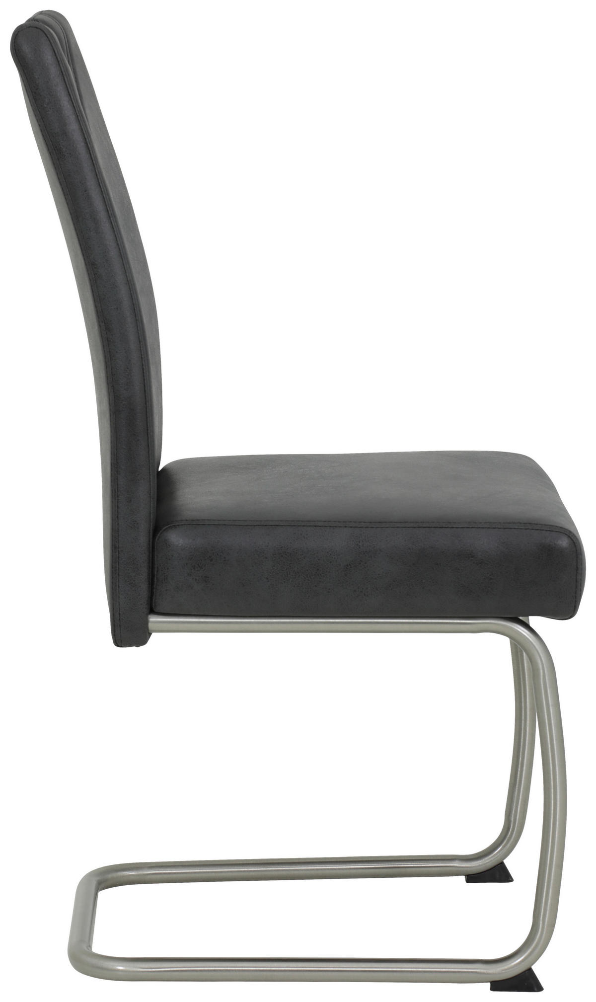 Schwingstuhl Sophia 4er Set anthrazit Vintage Microfaser B/H/T: ca. 43x99x58 cm Sophia 4er Set - anthrazit/Edelstahl (43,00/99,00/58,00cm) - Hela