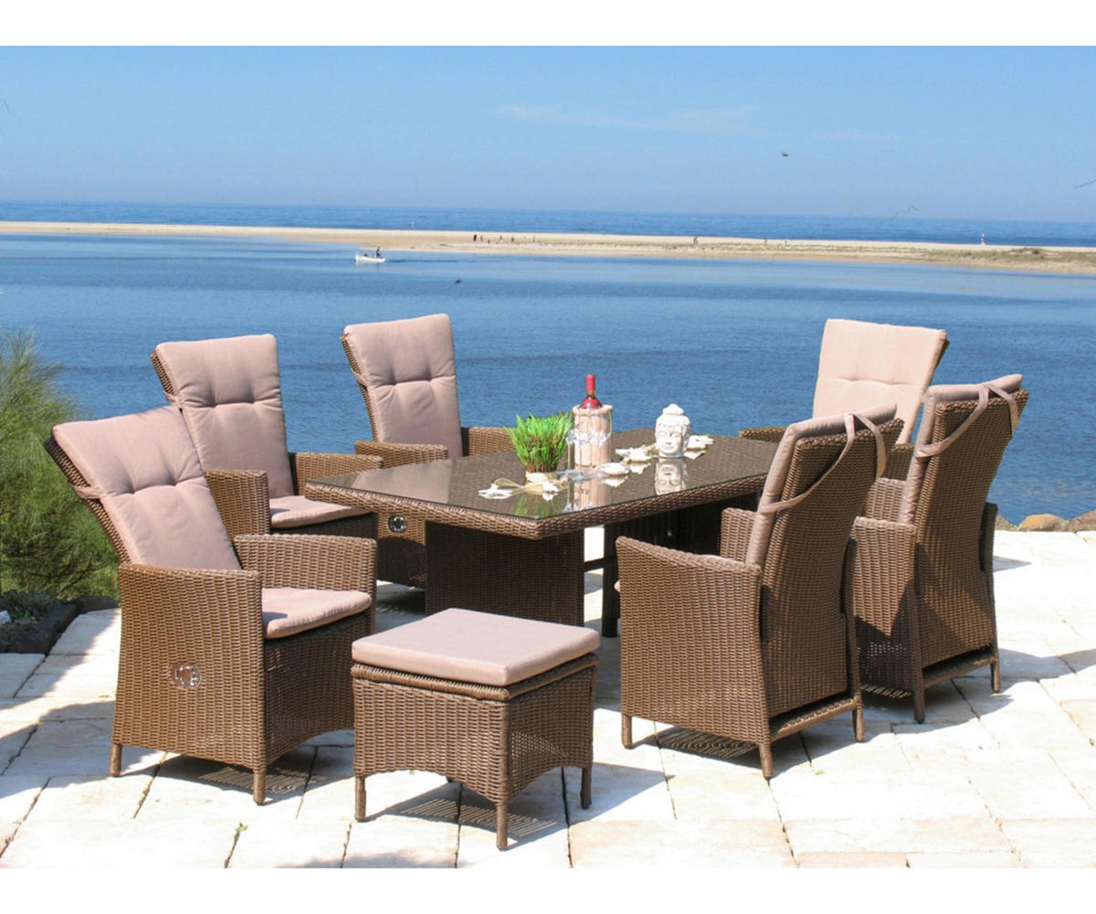 Grasekamp Gartentisch Ibiza braun Polyrattan B/H/L: ca. 90x73x150 cm Ibiza - braun (150,00/90,00/73,00cm) - Grasekamp