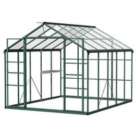 Outsunny Gewächshaus B/H/L: ca. 248x226x308 cm Gewächshaus 845-526 - grün/transparent (308,00/248,00/226,00cm) - Outsunny