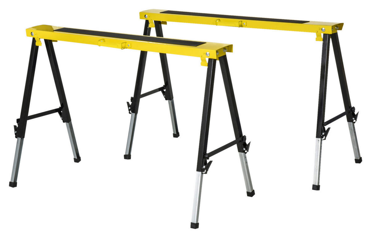DURHAND Werkbank gelb Edelstahl B/H/L: ca. 49x100x90 cm Werkbank - gelb/schwarz (90,00/49,00/100,00cm) - DURHAND