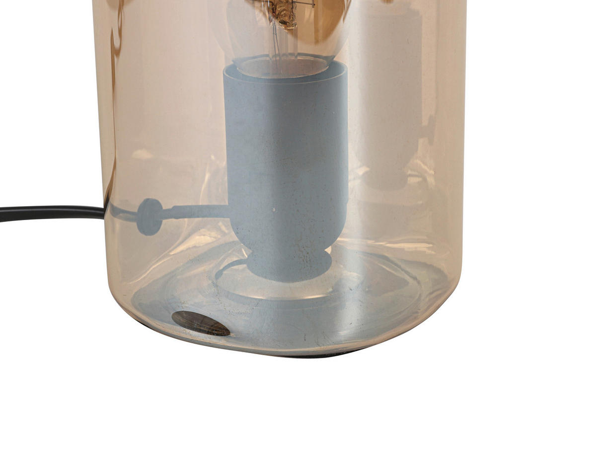 Nolo Tischleuchte Paige amber Glas B/H/L: ca. 9,5x20x9,5 cm E27 1 Brennstellen Paige - amber (9,50/9,50/20,00cm) - Nolo