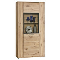 Vitrine Turin Eiche Viking Nachbildung B/H/T: ca. 95x192x40 cm Turin - (95,00/192,00/40,00cm)