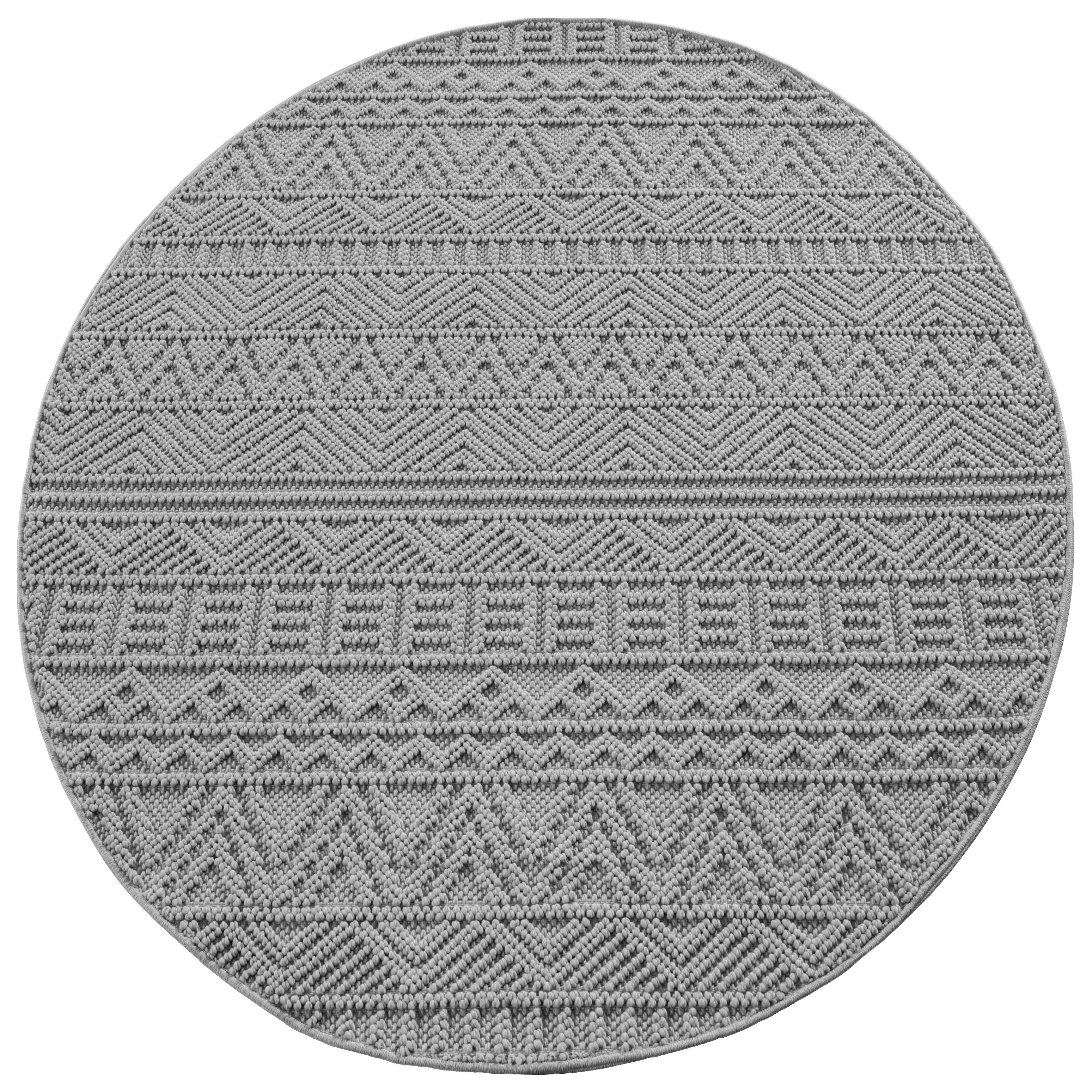 Ayyildiz Kurzflorteppich HELIX silber B/H/L: ca. 120x0,7x120 cm HELIX - silber (120,00/120,00/0,70cm) - Ayyildiz