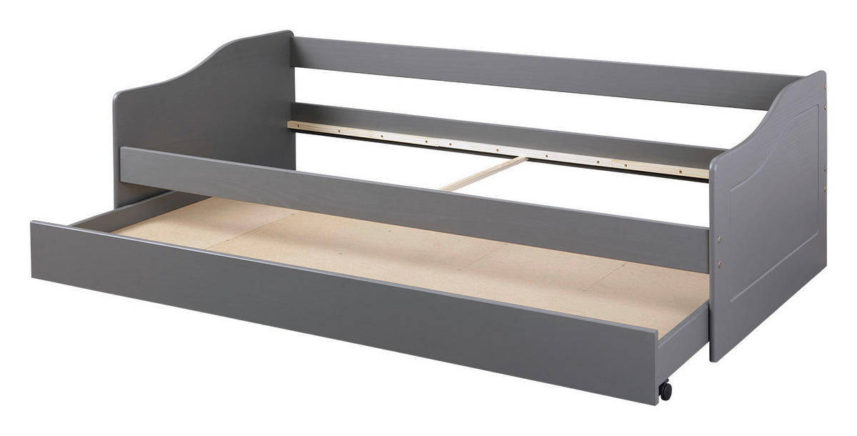 Funktionsbett Malte grau Liegefläche B/L: ca. 90x200 cm Malte - grau (208,00/97,00/62,00cm) - Inter Link