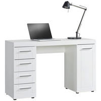 Schreibtisch Atlanta weiß weiß Hochglanz B/H/T: ca. 120x75x40 cm Atlanta - weiß (120,00/75,00/40,00cm)