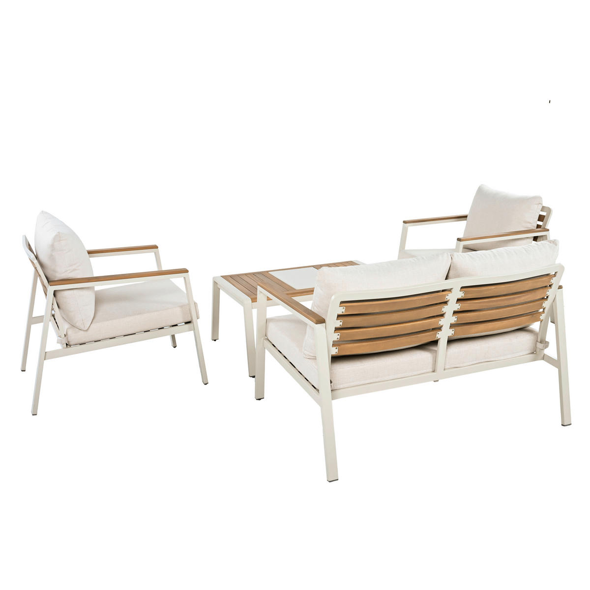 POCOline Gartensitzgruppe Avignon creme Stahl Avignon - beige/creme - POCOline