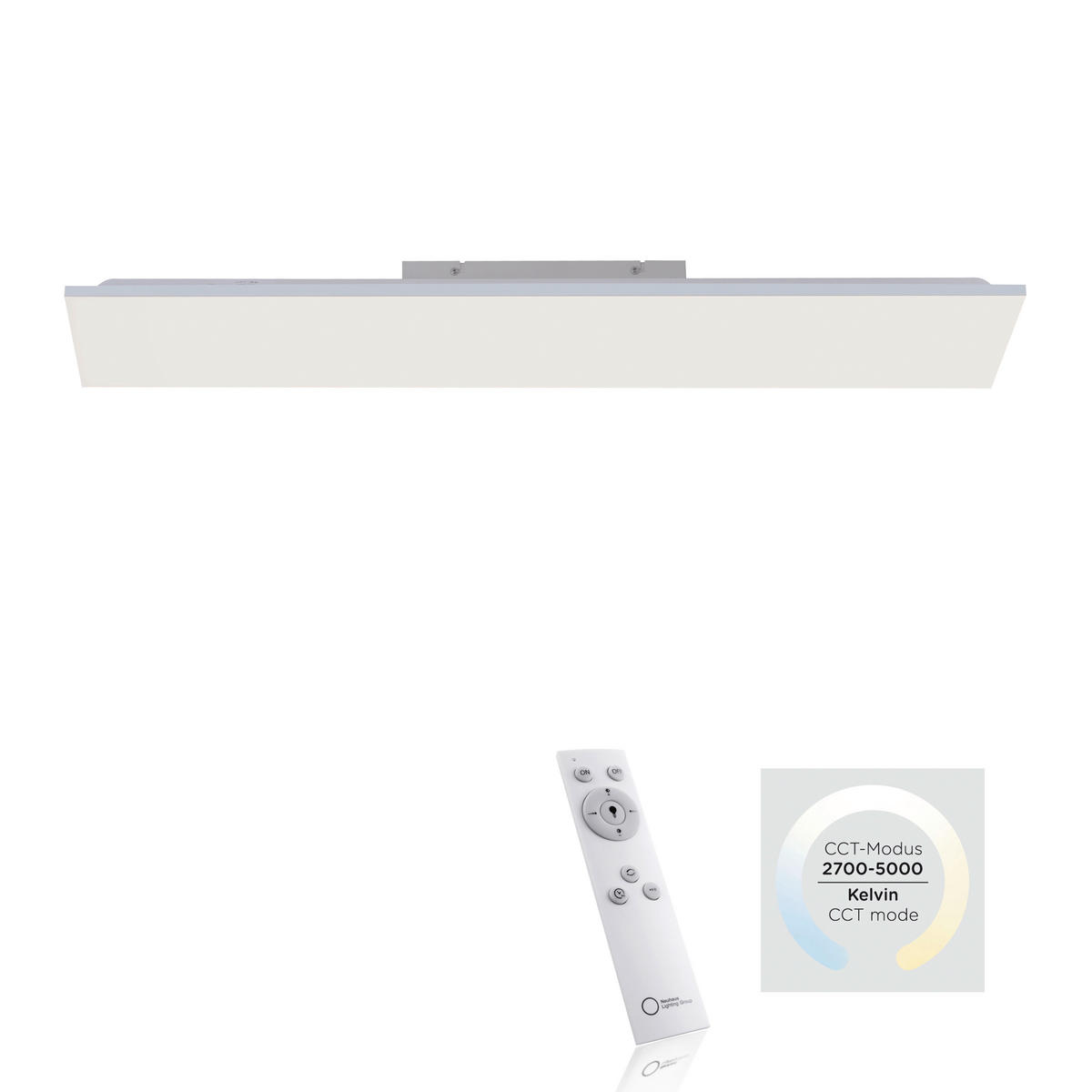 Just Light LED-Deckenleuchte ELEONORA 15109-16 weiß Metall Kunststoff B/H: ca. 25x6,2 cm 1 Brennstellen ELEONORA - weiß (25,00/6,20cm) - Just Light