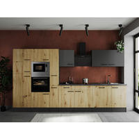 Küchenblock Oliver B/H/T: ca. 370x205x60 cm Oliver - granit/grau (370,00/205,00/60,00cm) - Respekta