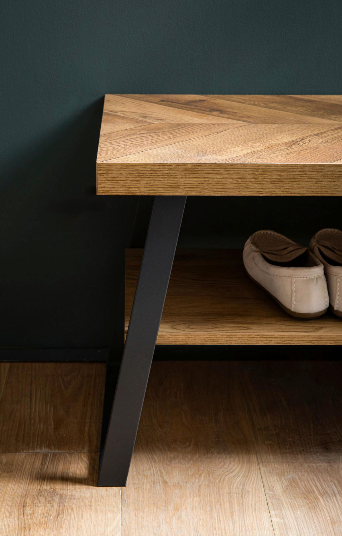 Schuhbank braun B/H/T: ca. 100x41x40 cm Schuhbank - braun (100,00/41,00/40,00cm) - Wohnling