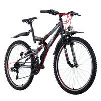 KS-Cycling Mountain-Bike Topeka Topeka 26 Zoll Rahmenhöhe 48 cm 21 Gänge grau grau Topeka - rot/grau - KS-Cycling