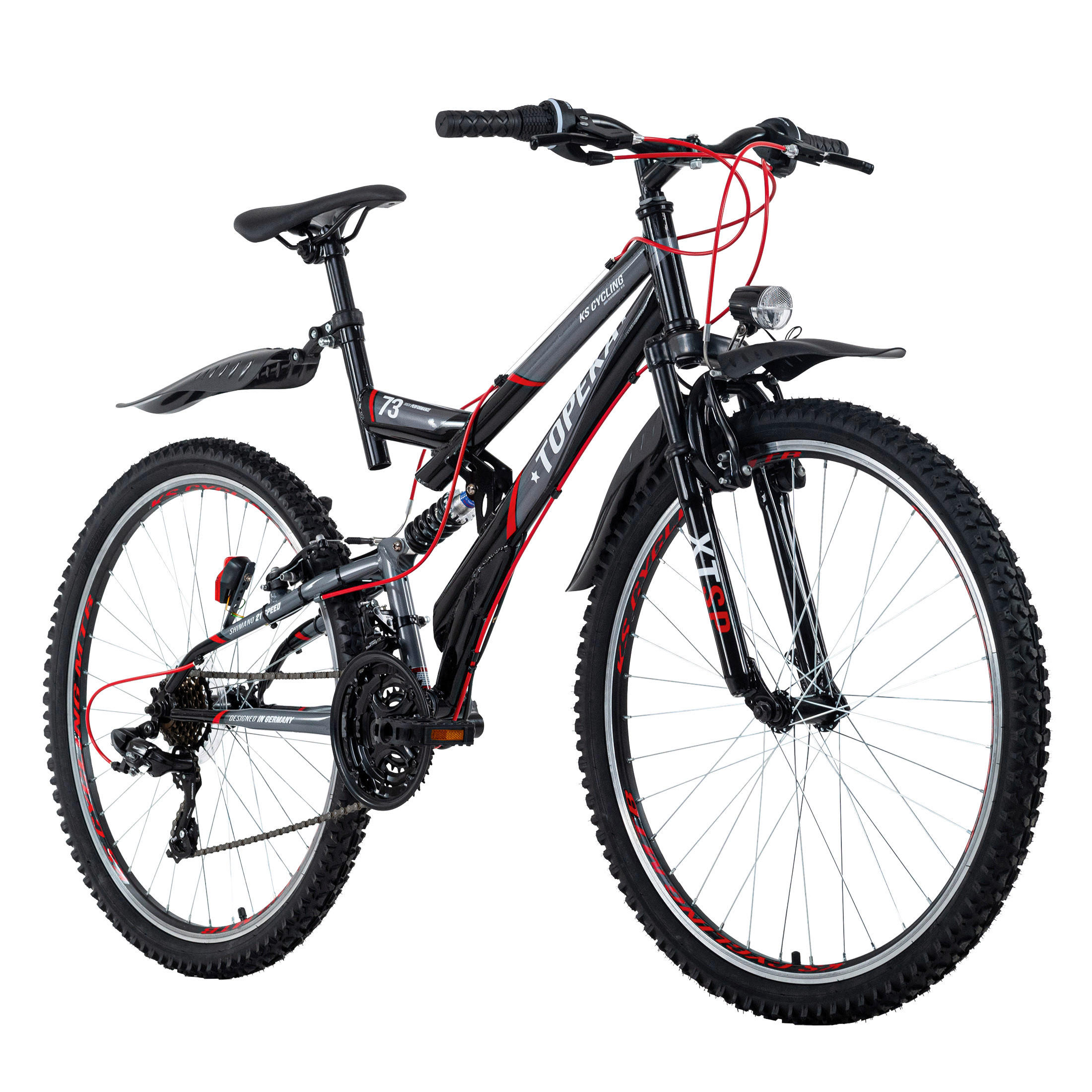 KS-Cycling Mountain-Bike Topeka Topeka 26 Zoll Rahmenhöhe 48 cm 21 Gänge grau grau