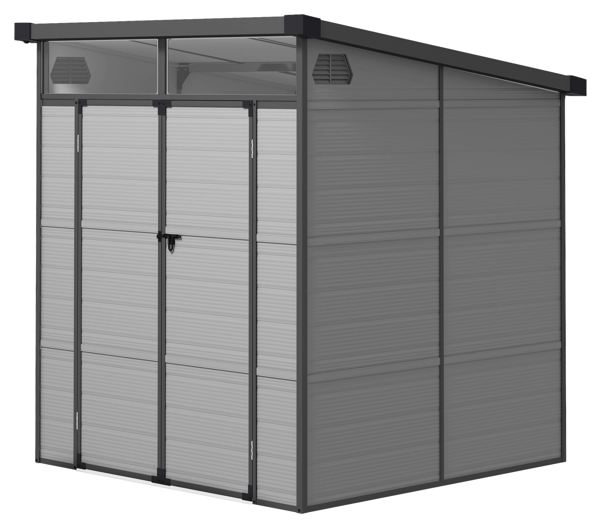 Outsunny Gerätehaus hellgrau B/H/L: ca. 191x215x190 cm Gerätehaus - hellgrau (190,00/191,00/215,00cm) - Outsunny