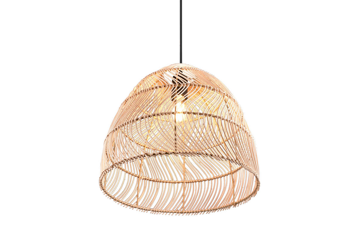 Reality Pendelleuchte R31131036 Rike natur Rattan H/D: ca. 150x35 cm E27 1 Brennstellen Rike - natur (35,00/150,00cm) - Reality