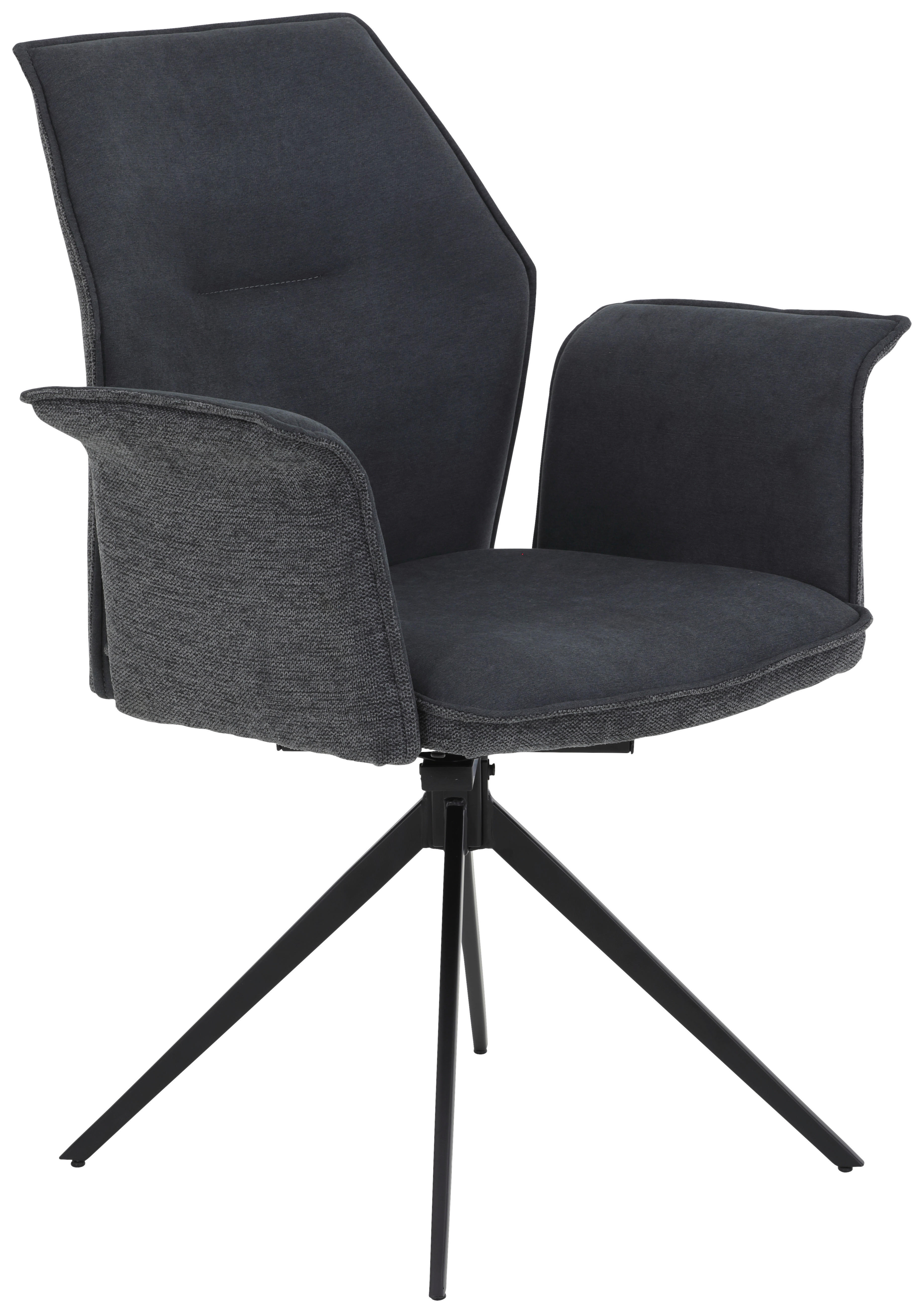 Armlehnstuhl Susanne anthrazit Microfaser B/H/T: ca. 65x92x64 cm Susanne - schwarz/anthrazit (65,00/92,00/64,00cm)