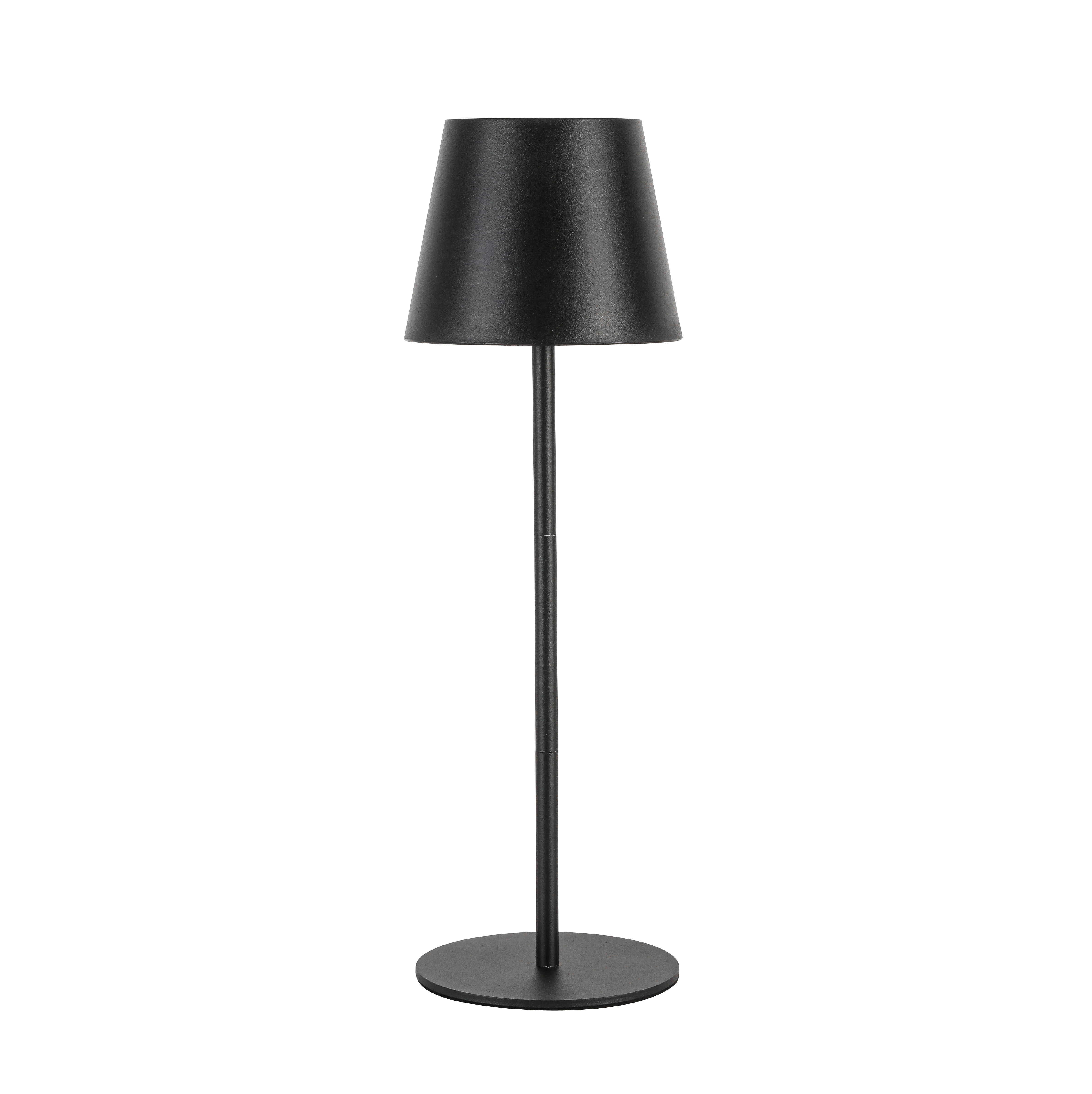 Tischleuchte schwarz H/D: ca. 36x11,5 cm Akku-Tischleuchte_Palermo schwarz - schwarz (11,50/36,00cm) - Nolo Lighting