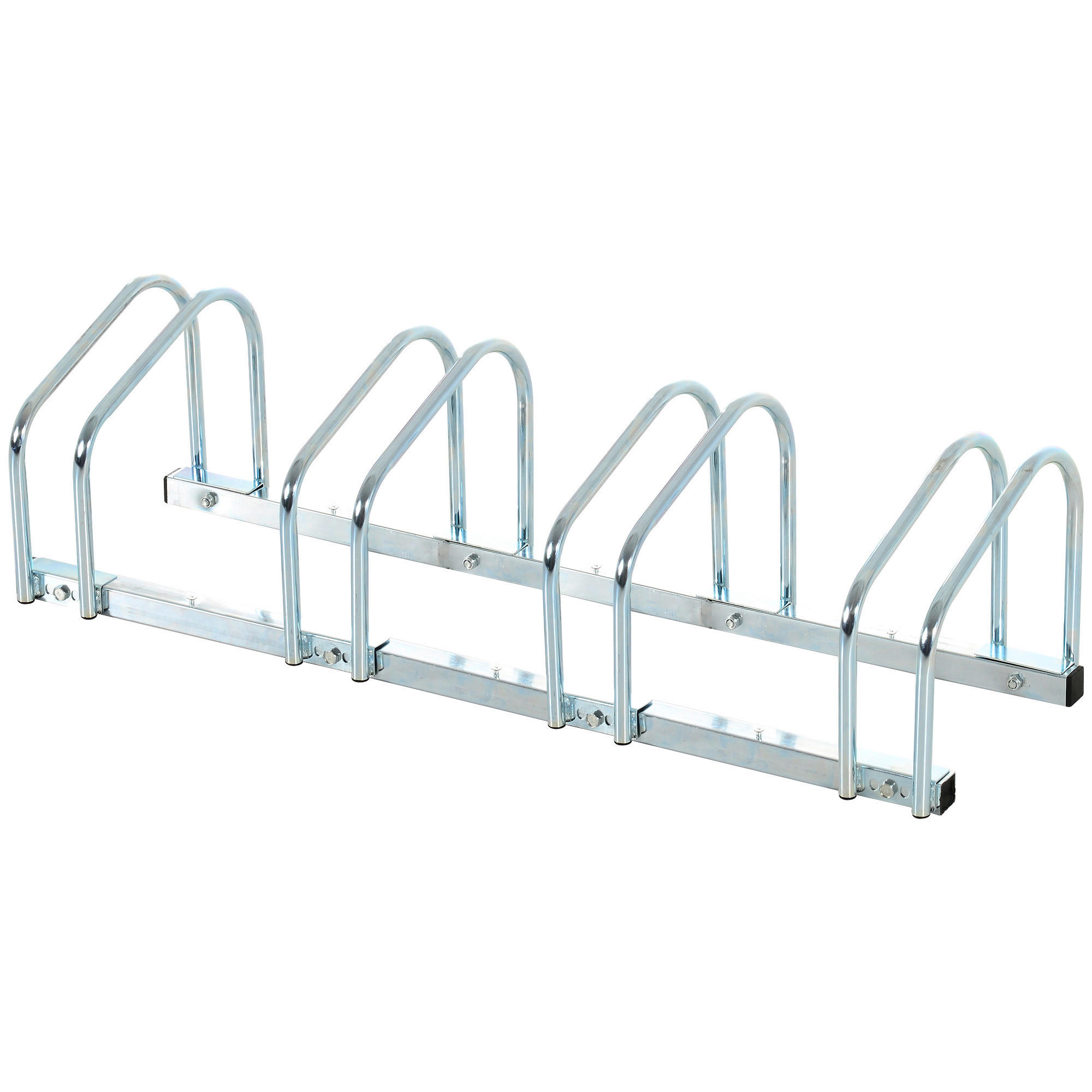 HOMCOM Fahrradhalter silber silber B/H/L: ca. 33x27x110 cm Fahrradhalter - silber (110,00/33,00/27,00cm) - HOMCOM