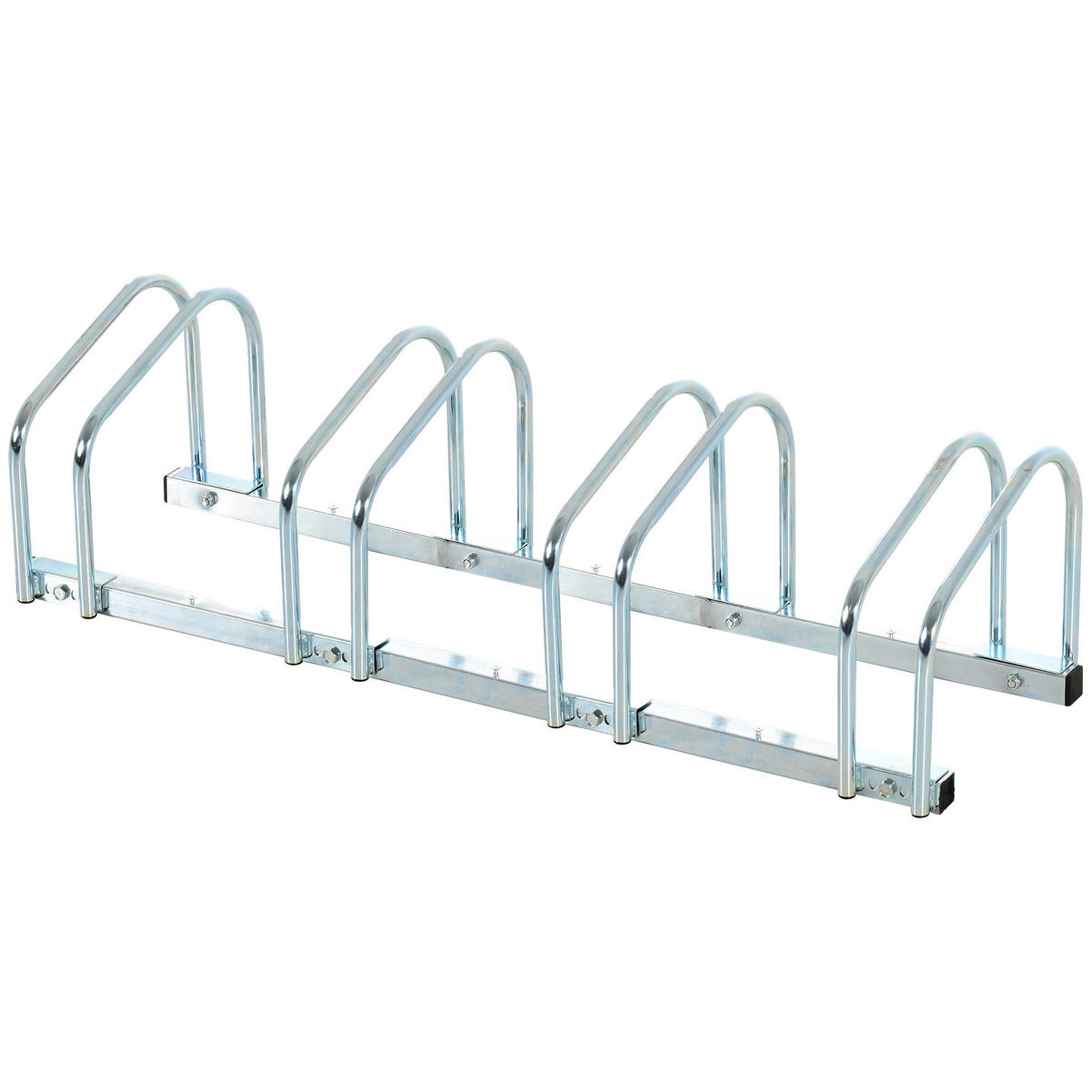 HOMCOM Fahrradhalter silber silber B/H/L: ca. 33x27x110 cm Fahrradhalter - silber (110,00/33,00/27,00cm) - HOMCOM