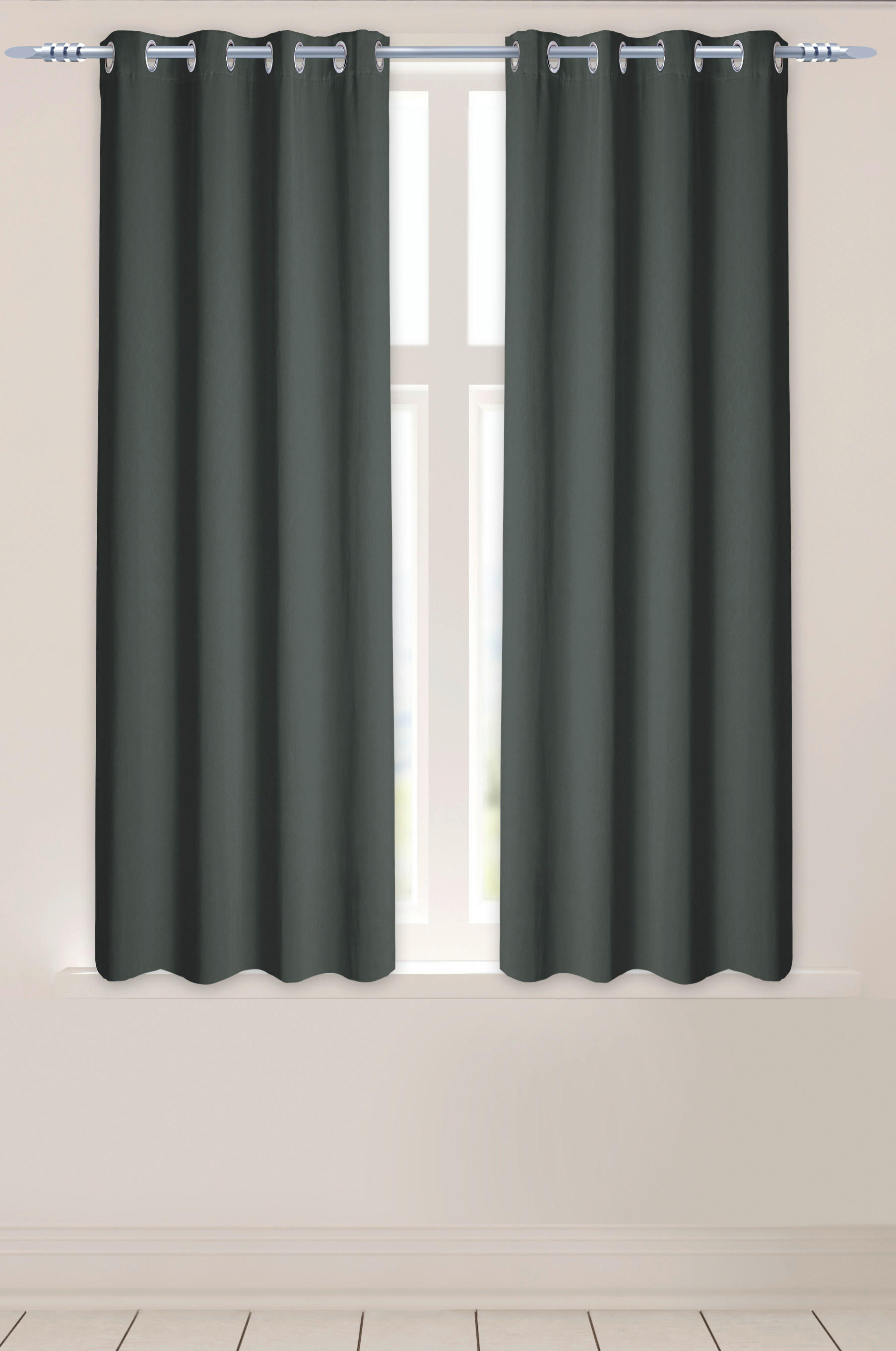 Verdunklungsvorhang Larius anthrazit B/L: ca. 140x175 cm Larius - anthrazit (140,00/175,00cm)