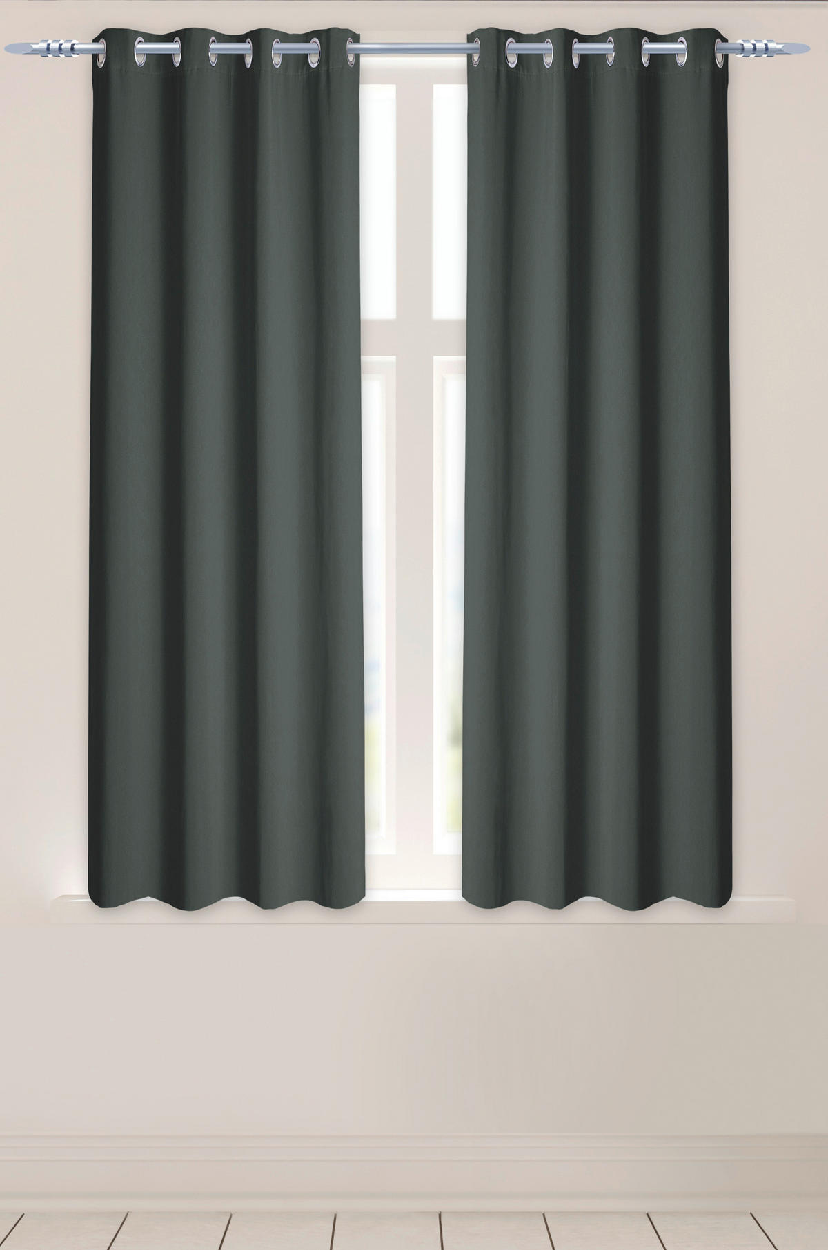 Verdunklungsvorhang Larius anthrazit B/L: ca. 140x175 cm Larius - anthrazit (140,00/175,00cm)