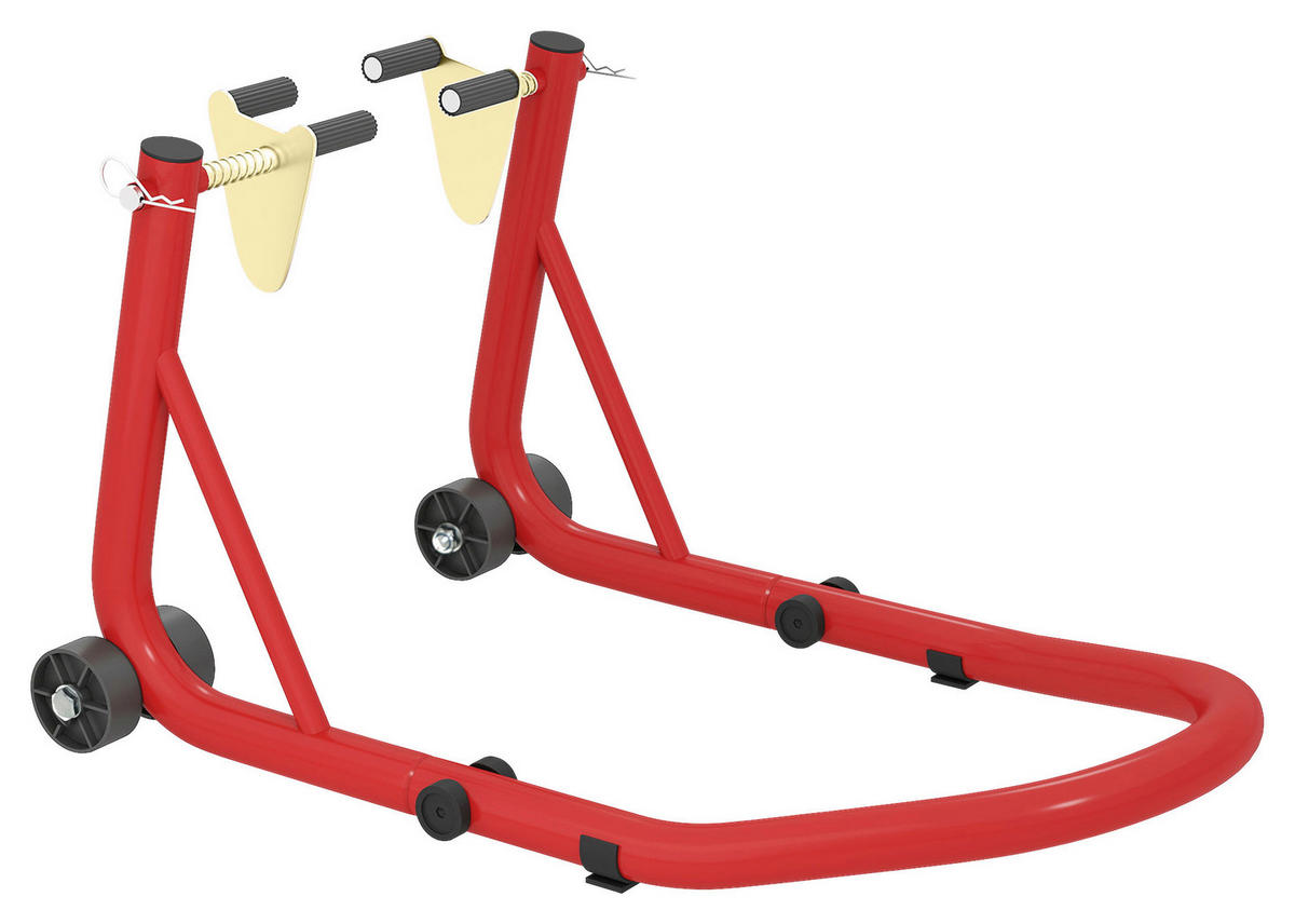 HOMCOM Motorradständer B/H/L: ca. 35x64x38 cm Motorradständer - rot (38,00/35,00/64,00cm) - HOMCOM