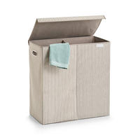 Zeller Wäschesammler 2-fach Stripes Stripes - beige (61,50/31,00/63,00cm) - Zeller