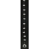 Glas-Art Deko-Kette klar Glas B/H/L: ca. 2x2x120 cm Deko-Kette_Crystal-Dream - klar (120,00/2,00/2,00cm) - Glas-Art