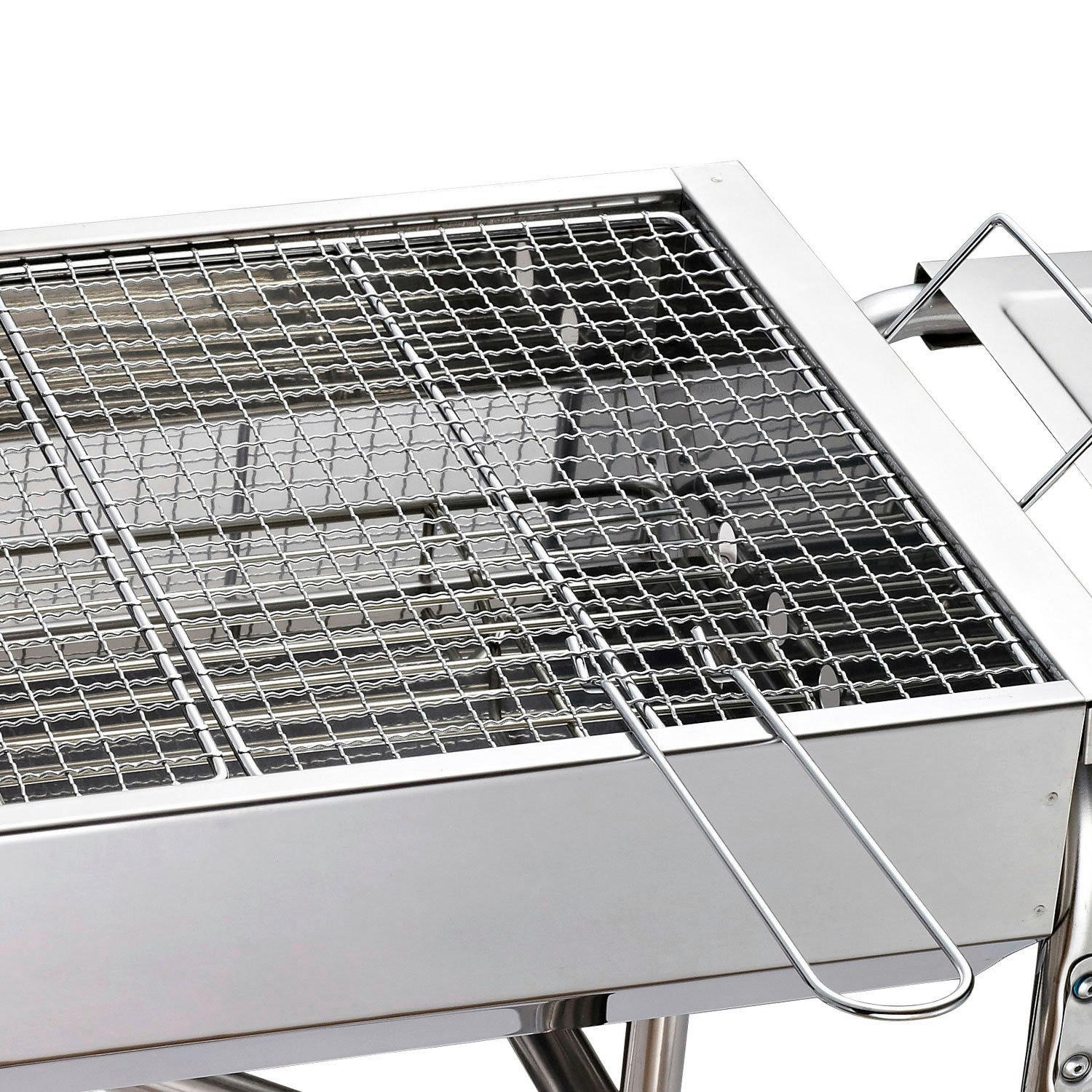 Outsunny Holzkohlegrill Edelstahl B/H/L:...