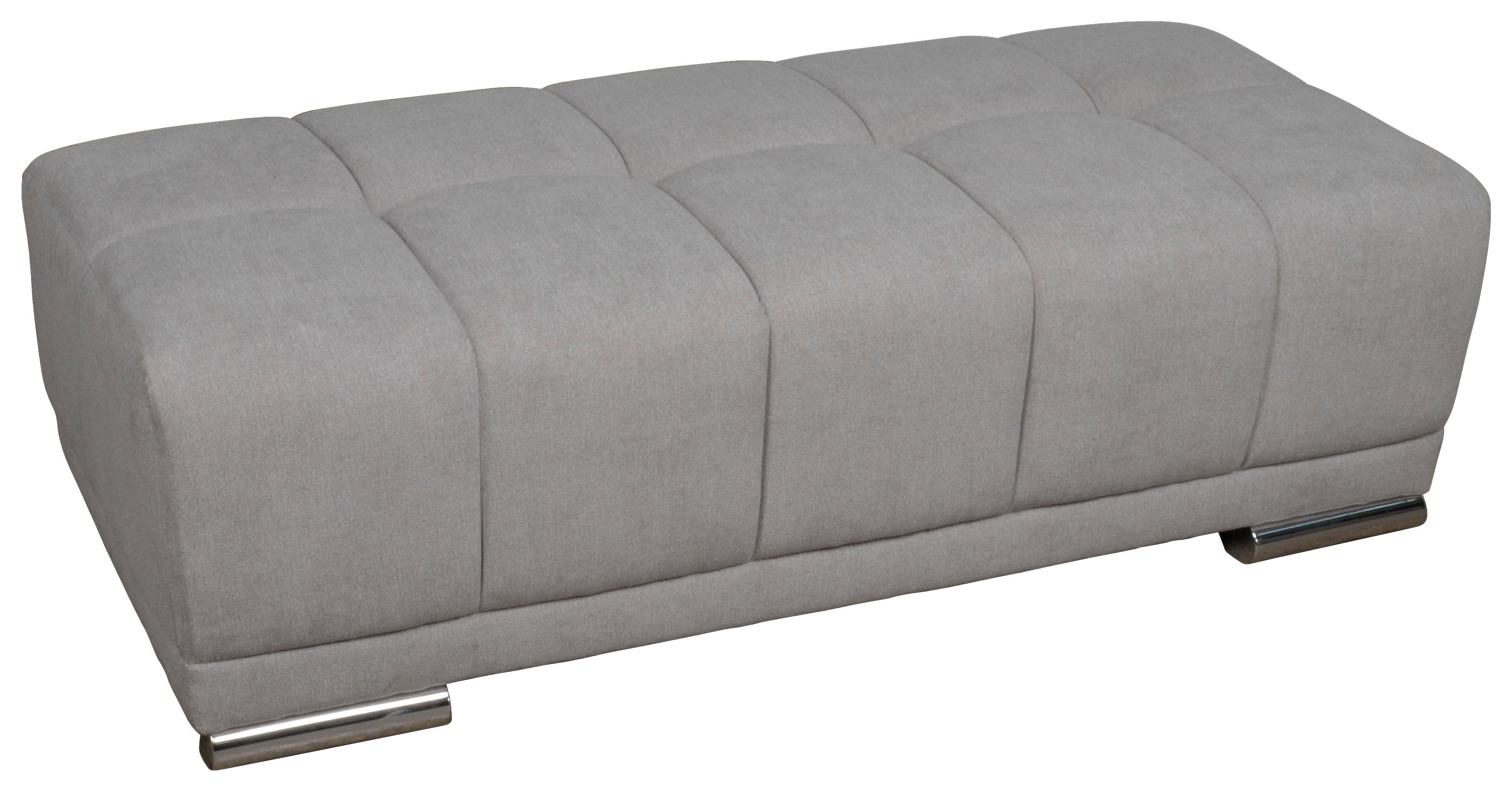 Hocker Rico hellgrau B/H/T: ca. 141x41x66 cm Rico - hellgrau/Chrom (141,00/41,00/66,00cm)