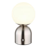 GLOBO LED-Tischleuchte nickel matt Metall H/D: ca. 21x12 cm JULSY - nickel matt (12,00/21,00cm) - GLOBO