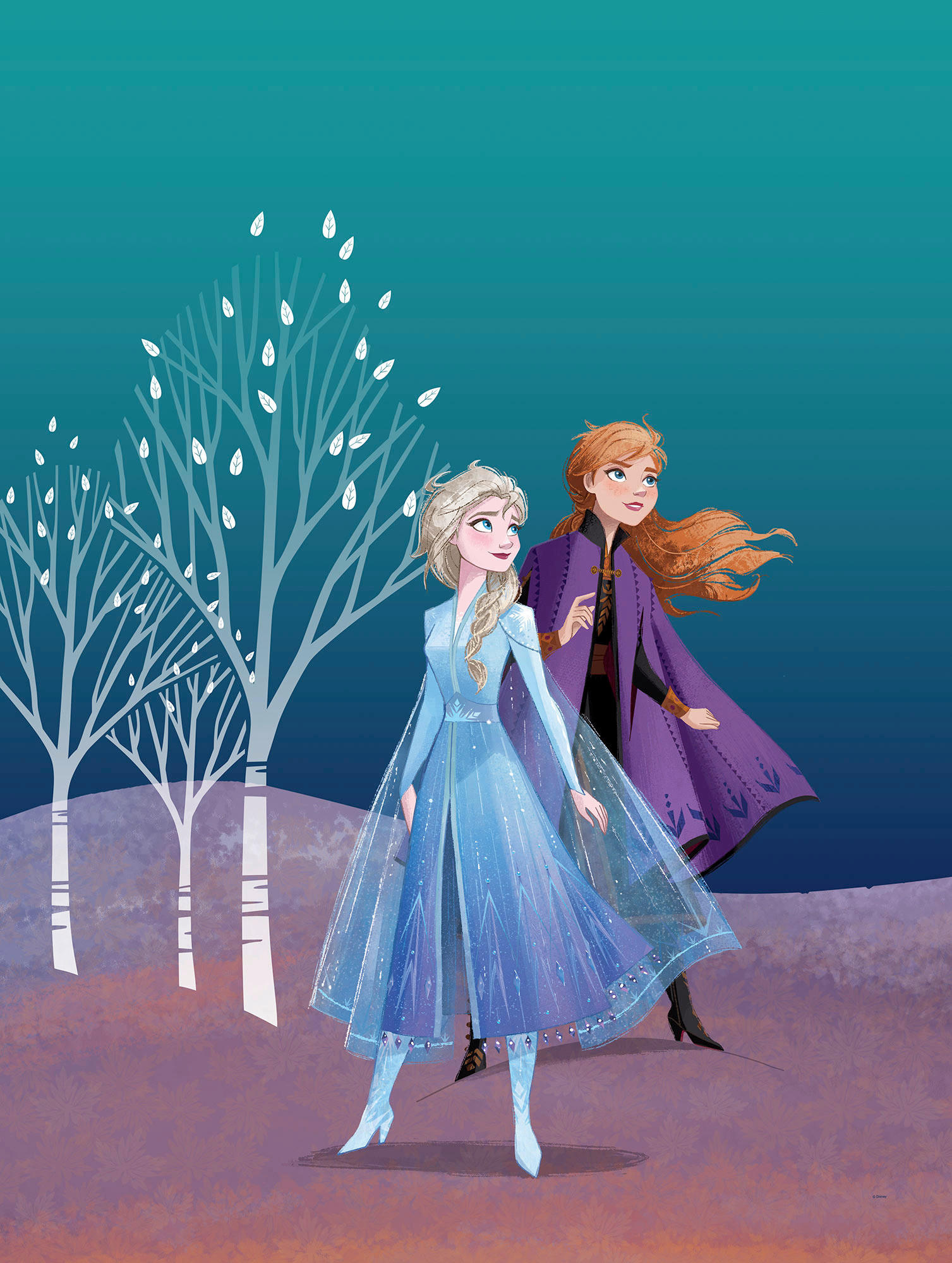 Komar Wandbild Frozen Sisters Disney B/L: ca. 30x40 cm günstig online kaufen