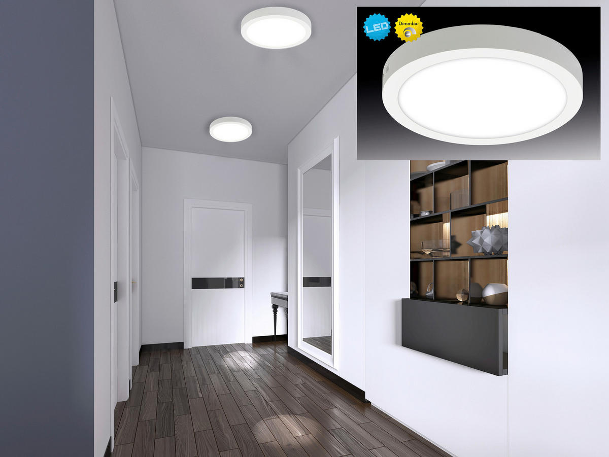 Näve Leuchten LED-Panel 1210726 weiß Metall Kunststoff B/H/T: ca. 30x3,5x30 cm 1 Brennstellen Dimplex - weiß (30,00/3,50/30,00cm) - Näve Leuchten