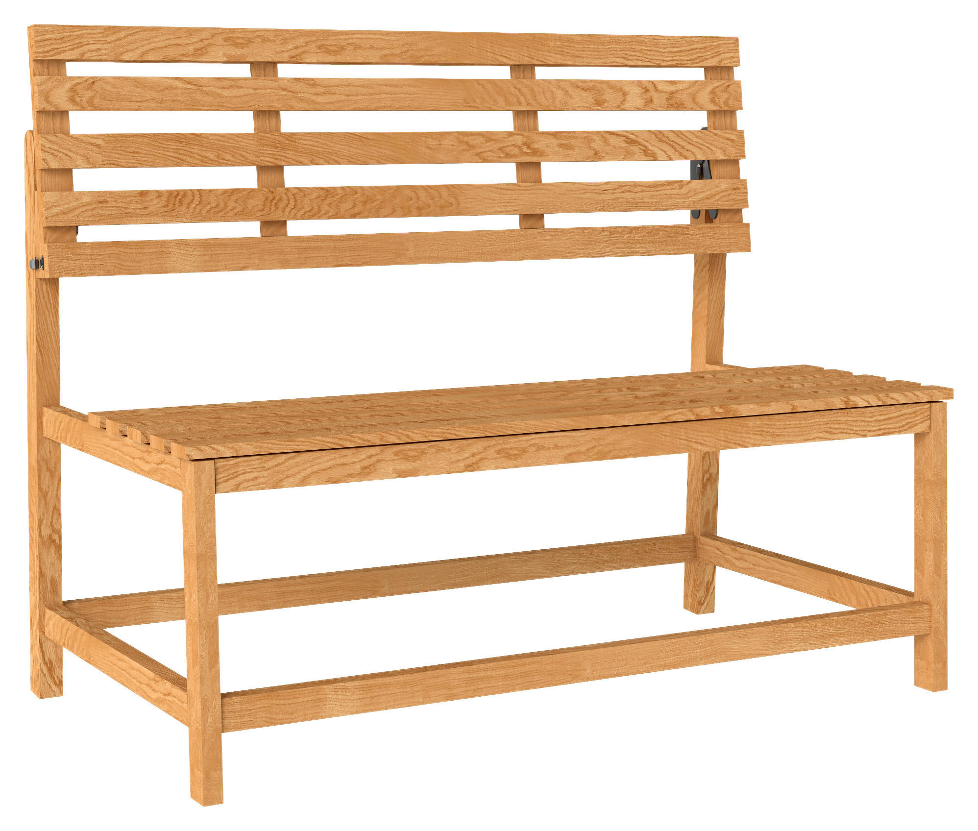 Outsunny Gartenbank teak Holz B/H/L: ca. 61x89x110 cm Gartenbank - teak (110,00/61,00/89,00cm) - Outsunny