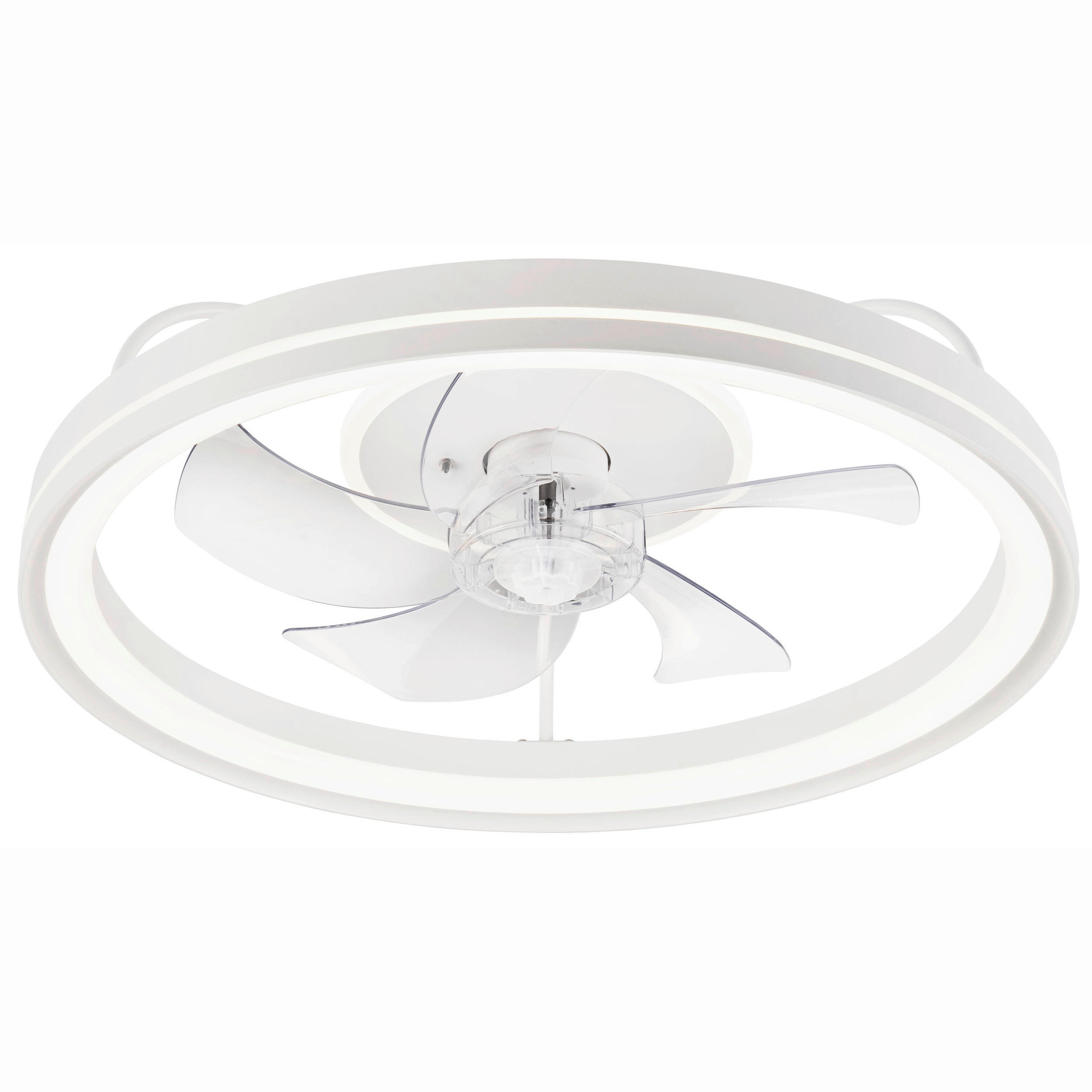 Lamkur LED-Deckenventilator FALCO 49885 weiß H/L: ca. 17x50 cm 4 Brennstellen Falco - weiß (50,00cm) - Lamkur