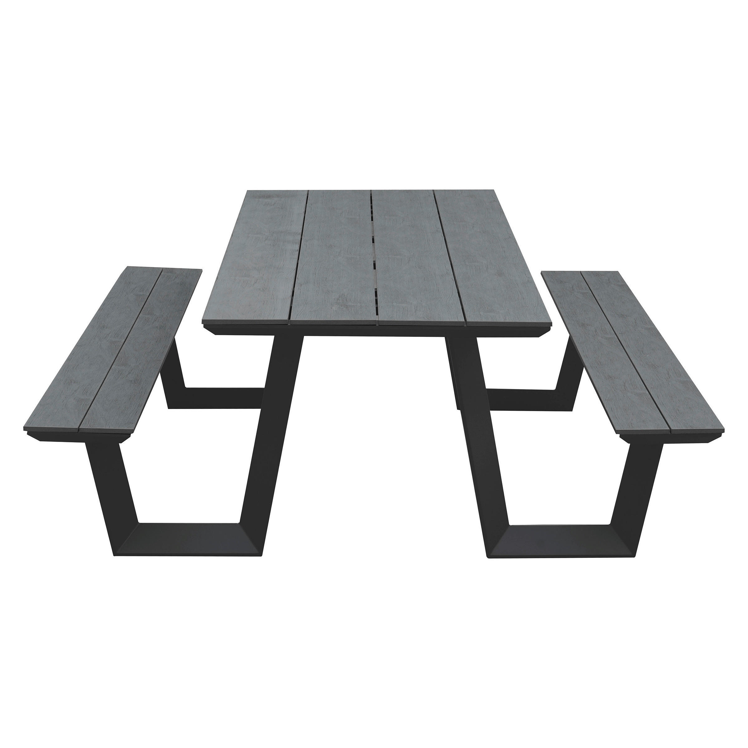 POCOline Gartensitzgruppe anthrazit Alu Gartenset_3tlg. - anthrazit/grau - POCOline