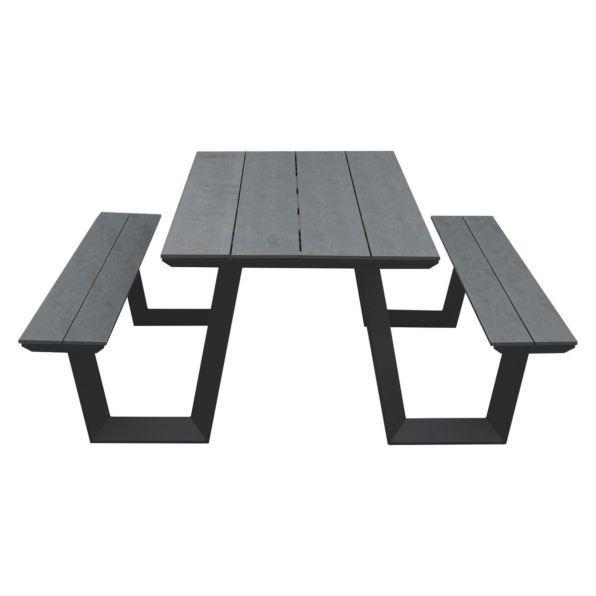 POCOline Gartensitzgruppe anthrazit Alu Gartenset_3tlg. - anthrazit/grau - POCOline